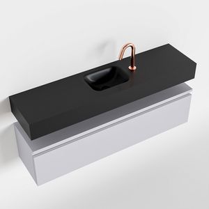 Toiletmeubel Mondiaz Andor | 120 cm | Meubelkleur Cale | Lex vrijhangend wastafel Urban Midden | 1 kraangat
