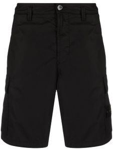 Stone Island short cargo à patch Compass - Noir