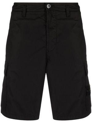 Stone Island short cargo à patch Compass - Noir