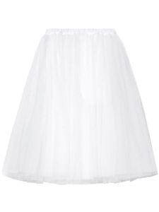 Black Comme Des Garçons jupe mi-longue à taille haute - Blanc