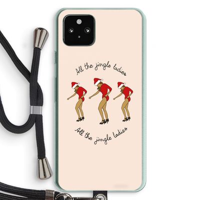 Jingle Ladies: Pixel 5a 5G Transparant Hoesje met koord