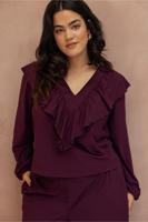 Jezz ruffle top - blackberry - 13367