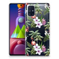 Samsung Galaxy M51 TPU Hoesje Flamingo Palms - thumbnail