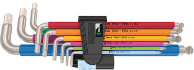 Wera 3950/9 Hex-Plus Multicolour Imperial 1 | Stiftsleutelset | RVS | 9-delig - 05022860001