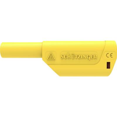 Schützinger DI SFK 8500 L Ni / AS / GE Veiligheids-veerkorfstekker Recht Stift-Ø: 4 mm Geel 1 stuk(s)