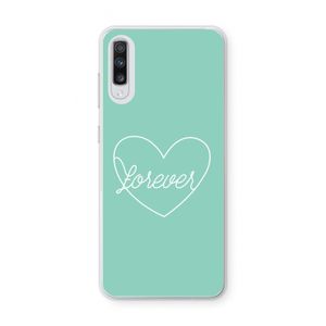Forever heart pastel: Samsung Galaxy A70 Transparant Hoesje