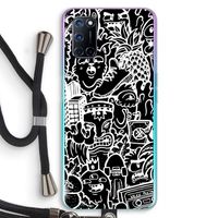 Vexx Black Mixtape: Oppo A92 Transparant Hoesje met koord