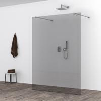 Wiesbaden Slim Inloopdouche 140x200 cm Rookglas met Veiligheidsglas