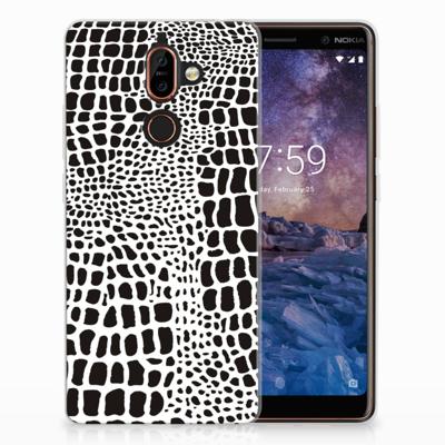 Nokia 7 Plus | TPU Hoesje | Slangenprint