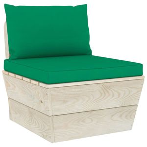 VidaXL Palletkussens 2 st stof groen