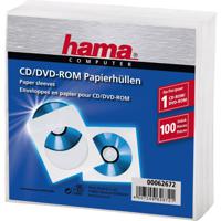 Hama 00062672 CD-hoes 1 CD/DVD/Blu-Ray Wit Papier 100 stuk(s) - thumbnail