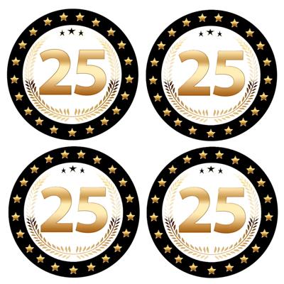 Bierviltjes 25 - 100x stuks - zwart/goud - luxe - verjaardag/jubilea - feestartikelen