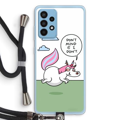 Unicorn: Samsung Galaxy A52 Transparant Hoesje met koord