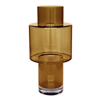 Vase The World Juba Vaas Ø 20 cm - Cognac Vase The World Juba Vaas Ø 20 cm - Cognac