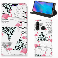 Huawei P30 Lite New Edition Hoesje maken Flamingo Triangle - thumbnail