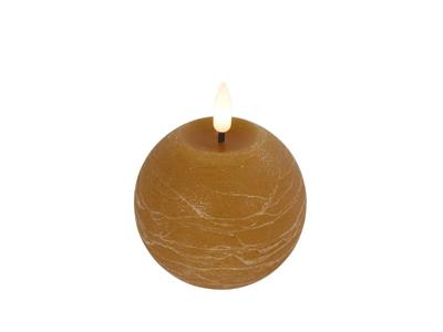 Ledkaars Lyon ro 8x8x9 cm amber - Countryfield