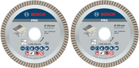 Bosch Accessoires Bosch 2 stuks diamantdoorslijpschijf best for ceramic extraclean turbo 125 x 22,23 x 1,4 x 7 mm (duopack) - 061599766z