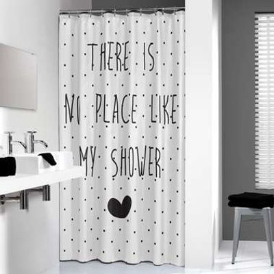 Sealskin douchegordijn Lyrics - wit - 180x200 cm