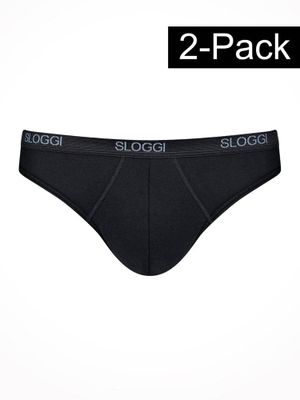 Sloggi - Basic Mini 2-Pack - zwart, Maat:2XL