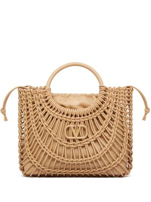 Valentino Garavani sac cabas AllKnots tressé - Tons neutres