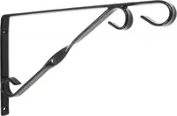 Nature Muurhaak grijs h18.5b30cm