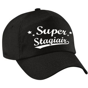 Super stagiair cadeau pet /cap zwart voor heren