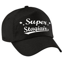 Super stagiair cadeau pet /cap zwart voor heren   -