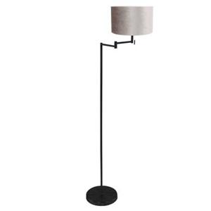 Mexlite Vloerlamp Bella Zwart Lampenkap Ø 30cm Zink - Taupe E27