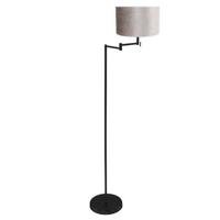 Mexlite Vloerlamp Bella Zwart Lampenkap Ø 30cm Zink - Taupe E27