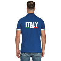 Blauw Italie supporter polo heren