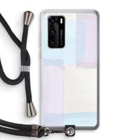 Square pastel: Huawei P40 Transparant Hoesje met koord