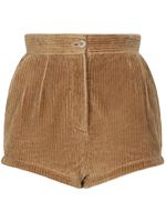 Dolce & Gabbana high-waist corduroy short shorts - Tons neutres