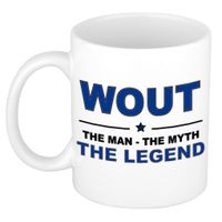 Wout The man, The myth the legend cadeau koffie mok / thee beker 300 ml - thumbnail