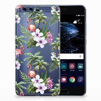 Huawei P10 Plus TPU Hoesje Flamingo Palms