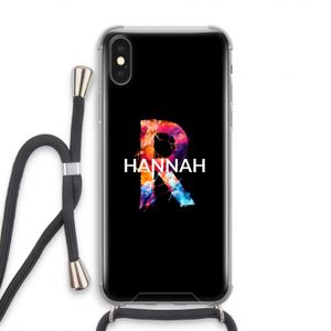 Abstract Spectrum: iPhone X Transparant Hoesje met koord