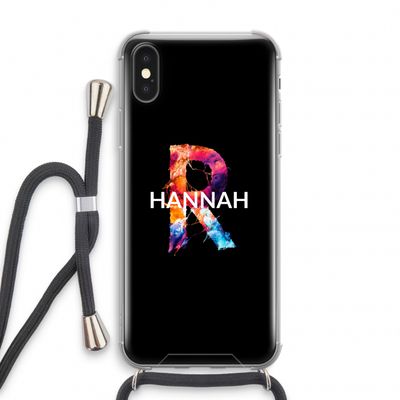 Abstract Spectrum: iPhone X Transparant Hoesje met koord