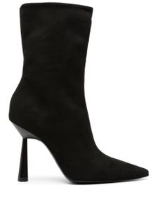 GIABORGHINI bottines en daim à bout pointu 105 mm - Noir