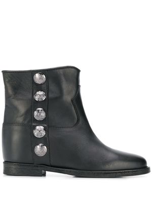 Via Roma 15 bottines à détails de clous - Noir
