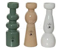 Kandelaar Organisch Glas 20cm Assorti 1st