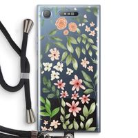 Botanical sweet flower heaven: Sony Xperia XZ1 Transparant Hoesje met koord