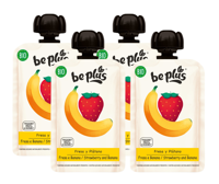 Be Plus Knijpfruit Strawberry & Banana Multiverpakking