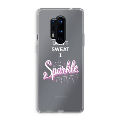 Sparkle quote: OnePlus 8 Pro Transparant Hoesje
