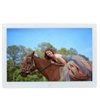 Nieuwe 15-inch Digital Photo Frame elektronische Foto Frame ultra smalle zijde ondersteuning 1080 P / wandmodel reclame Machine (wit)