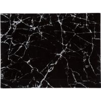 Snijplank rechthoek zwart met marmer print 40 x 30 cm van glas - thumbnail