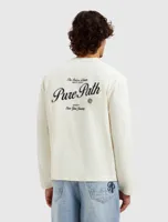 Pure Path Italian Dream Longsleeve T-Shirt Heren Gebroken Wit - Maat S - Kleur: Gebroken Wit | Soccerfanshop