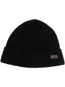 Barbour bonnet nervuré à patch logo - Noir