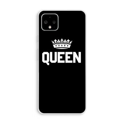 Queen zwart: Pixel 4 XL Transparant Hoesje
