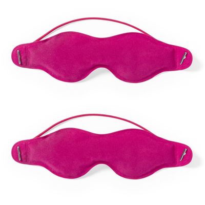 2x stuks verkoelend oogmasker roze
