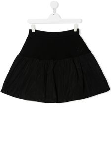 Emporio Armani Kids jupe à logo brodé - Noir