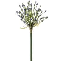 Allium/Sierui kunstbloem - losse steel - blauw - 70 cm - Natuurlijke uitstraling